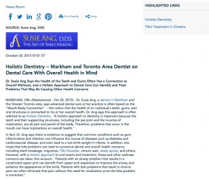 holistic,mercury free,dentistry,dental,approach,dentist,markham,toronto,dr,susie,ang,dds,tmj